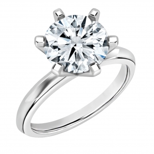 IGI Certified 2.50 Ctw Round Lab Grown White Diamond Solitaire Engagement Ring for Women in 925 Sterling Silver
