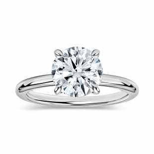 IGI Certified 1.50 Ctw Round Lab Grown Diamond Classic Solitaire Engagement Ring, 10K White Gold