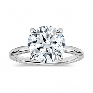 IGI Certified 3.00 Ctw Round Lab Grown Diamond Classic Solitaire Engagement Ring, 10K White Gold