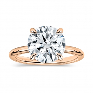 IGI Certified 3.00 Ctw Round Lab Grown Diamond Classic Solitaire Engagement Ring, 18K Rose Gold