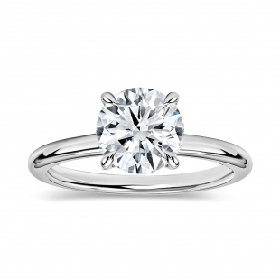 IGI Certified 1.25 Ctw Round Lab Grown Diamond Classic Solitaire Engagement Ring, 18K White Gold