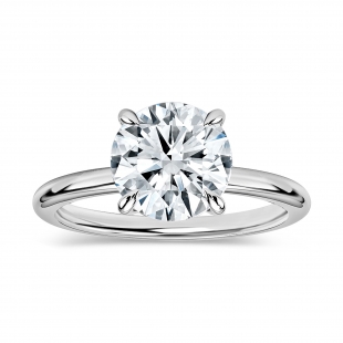 IGI Certified 2.00 Ctw Round Lab Grown Diamond Classic Solitaire Engagement Ring, 925 Sterling Silver