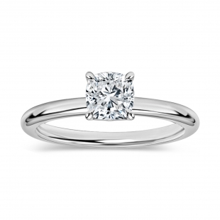 IGI Certified IGI Certified 0.75 Ctw Cushion Lab Grown Diamond Classic Solitaire Ring, 925 Sterling Silver