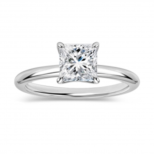 IGI Certified 1 Ctw Princess Lab Grown Diamond Solitaire Ring,10K White Gold