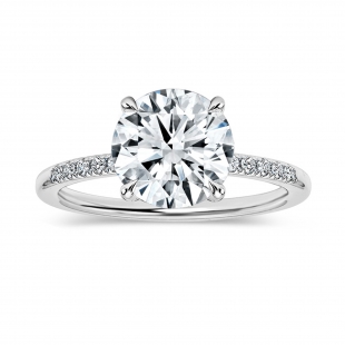 IGI Certified 925 Sterling Silver 4 Prong Classic Solitaire Engagement Ring, 2.17 Cttw Round Lab Grown Diamond