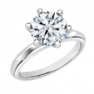 2.00 Ctw Round Cubic Zirconia Solitaire Engagement Ring for Women in 925 Sterling Silver