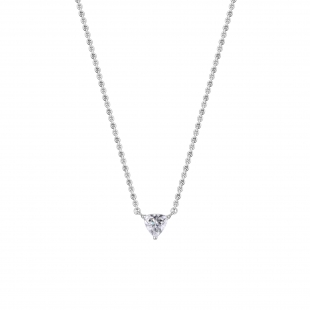0.25 Ctw Trillion Cubic Zirconia 3 Prong Minimalist Solitaire Pendant with 18 inch Silver Chain, 925 Sterling Silver