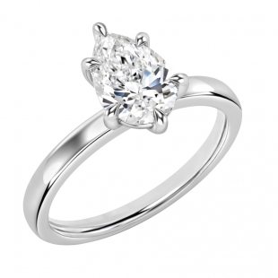 1.25 Carat Pear Shape Cubic Zirconia Sparkling Solitaire Engagement Ring for Women in 925 Sterling Silver