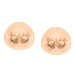 14K Yellow Gold Silicone Covered Replacement Earring Backs Pair (2 pcs Included)