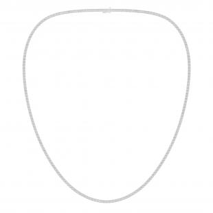 Round White Diamond Illusion Set Necklace for Women (1.67 ctw, Color I-J, Clarity I2-I3) in 10K White Gold