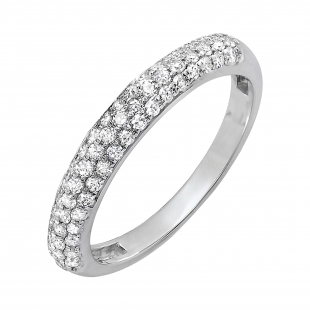 14K White Gold Round Cut Diamond Ladies Bridal Semi Mount BAND ONLY
