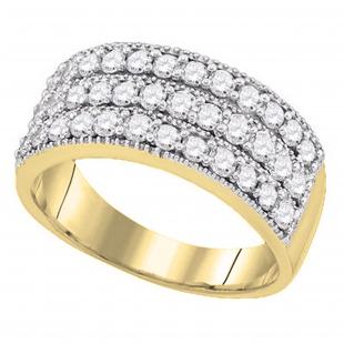 0.95 Carat (ctw) 14K Yellow Gold Round Cut Diamond Ladies Anniversary Wedding Band 1 CT