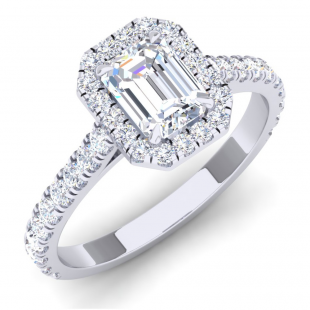 0.50 Carat (ctw) Platinum Round White Diamond Ladies Bridal Semi Mount Engagement Ring (No Center Stone) 1/2 CT