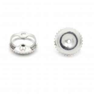18K White Gold Screw Back Earring Backings Only