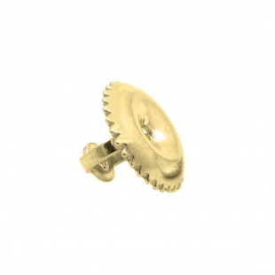 Yellow Plated Sterling Silver Screw Back Earring Backing Only (Diameter 4.65mm)
