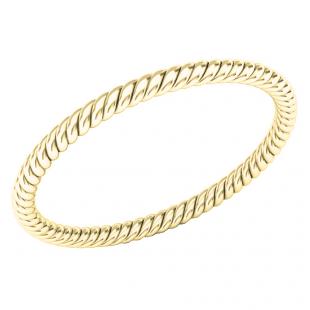 10K Yellow Gold Ladies Bridal Rope Style Wedding Band Ring