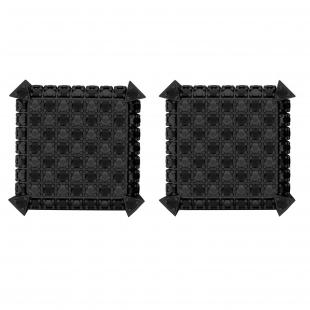 0.30 Carat (ctw) Black Rhodium Plated Sterling Silver Black Diamond Mens Iced Stud Earrings 1/3 CT