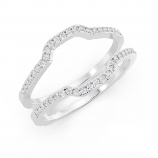 0.25 Cttw Round Cubic Zirconia Enhancer Guard Ring for Women in 925 Sterling Silver