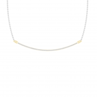 0.23 Carat (ctw) Round Diamond Ladies Slender Curved Bar Pendant Necklace 1/4 CT 10K Yellow Gold