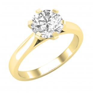 IGI Certified 0.81 Carat (ctw) Round Diamond Ladies Engagement Solitaire Ring 3/4 CT 14K Yellow Gold
