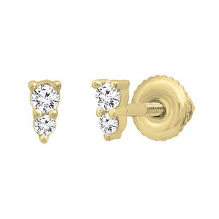 0.48 Carat (ctw) Round White Diamond Ladies Cluster Engagement Ring Set 1/2 CT 10K Yellow Gold