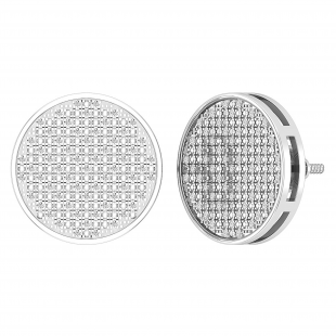 0.25 Carat (ctw) Round White Diamond Mens Hip Hop Iced Stud Earrings 1/4 CT Sterling Silver