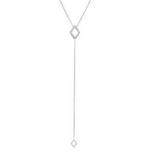 0.15 Carat (ctw) Round Diamond Ladies Fashion Drop Down Pendant, Rose Gold Plated Sterling Silver