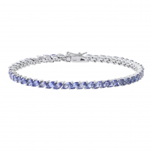 Marquise Shape Tanzanite Tennis Bracelet for Women in 925 Sterling Silver
