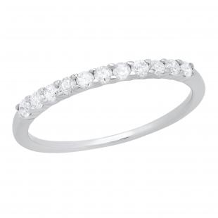 0.25 Carat (ctw) Round White Diamond Classic Wedding Stackable Band for Women in 950 Platinum