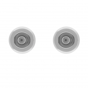 Screw Back Round Border Backings Only (Diameter 6.6 mm) 18K White Gold