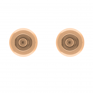 Screw Back Round Border Backings Only (Diameter 4.65 mm) 18K Rose Gold