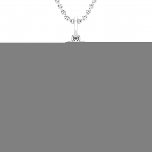 0.12 Carat (ctw) Round White & Blue Diamond Heart Shape Key Pendant For Women | 925 Sterling Silver
