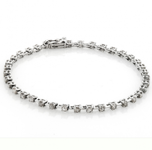 2.25 Carat (ctw) BRILLIANT ROUND ROSE CUT REAL DIAMOND TENNIS BRACELET 10 KARAT GOLD