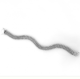 7.00 Carat (ctw) ROUND REAL DIAMOND TENNIS BRACELET 10K WHITE GOLD