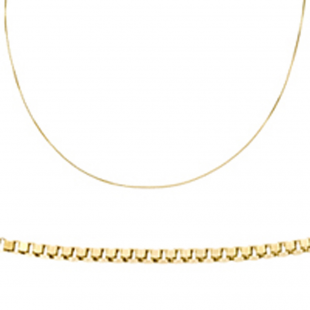 14 Karat Yellow Gold Box Chain Necklace (18 inch)