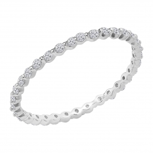 0.60 Carat (ctw) 14k White Gold Round Diamond Ladies Bridal (MAIN RING ONLY) (No Center Stone)
