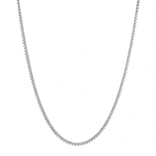 1.98 Carat (ctw) 14K White Gold Round Cut Diamond Tennis Necklace 2 CT