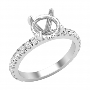 Semi mount platinum ring