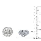 0.20 Carat (cttw) Round White Diamond Ladies Engagement Ring Band Set 10K White Gold