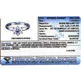Certified 1.07 Carat (ctw) 14K White Gold Real Round Diamond Ladies Engagement Solitaire Ring 1 CT