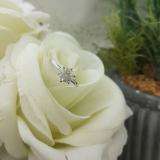 Certified 1.07 Carat (ctw) 14K White Gold Real Round Diamond Ladies Engagement Solitaire Ring 1 CT