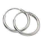 ITALIAN BEAUTIFUL .925 SILVER HOOP EARRINGS 12 mm