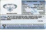 Certified 1.04 Carat (ctw) 14K White Gold Real Round Diamond Ladies Engagement Solitaire Ring