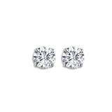 0.78 Carat (ctw) 14K White Gold Round Cut Ladies Diamond Stud Earrings