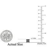 0.10 Carat (ctw) Black Rhodium Plated 14K White Gold Real Diamond V Prong Square Mens Hip Hop Iced Stud Earrings 1/10 CT