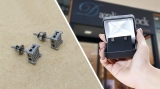 0.10 Carat (ctw) Black Rhodium Plated 14K White Gold Round Black Diamond V-Prong Square Shape Mens Hip Hop Iced Stud Earrings 1/10 CT
