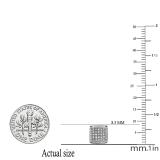 1.00 Carat (ctw) Platinum Plated Sterling Silver Diamond Dice Shape Ice Cube Mens Hip Hop Iced Stud Earrings