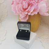0.10 Carat (ctw) Sterling Silver Round Diamond Square Shape Mens Hip Hop Iced Stud Earrings