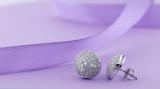 0.33 Carat (ctw) Platinum Plated Sterling Silver Round Diamond Concave Circle Shape Mens Ladies Unisex Hip Hop Iced Stud Earrings