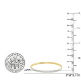 1.60 Carat (ctw) Round White Diamond Ladies Bangle Bracelet 14K Yellow Gold
